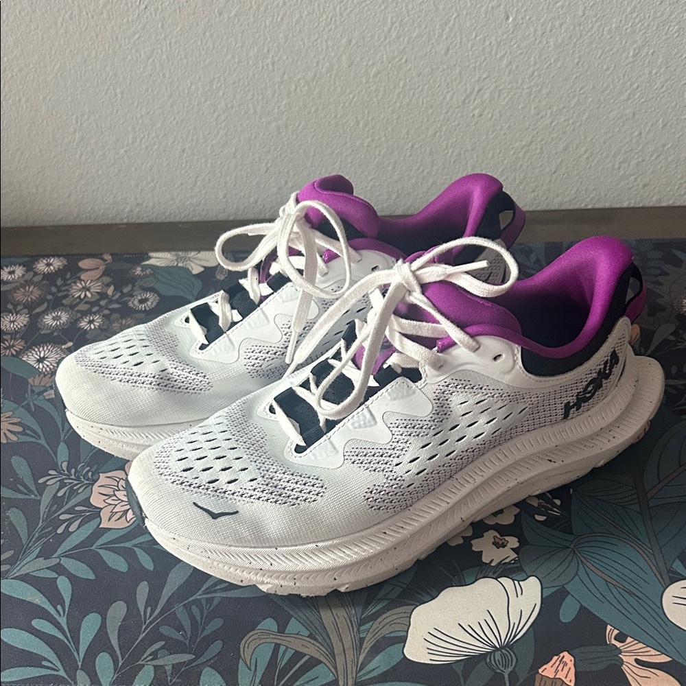 Hoka Kawana Women's White and Purple Running Shoes